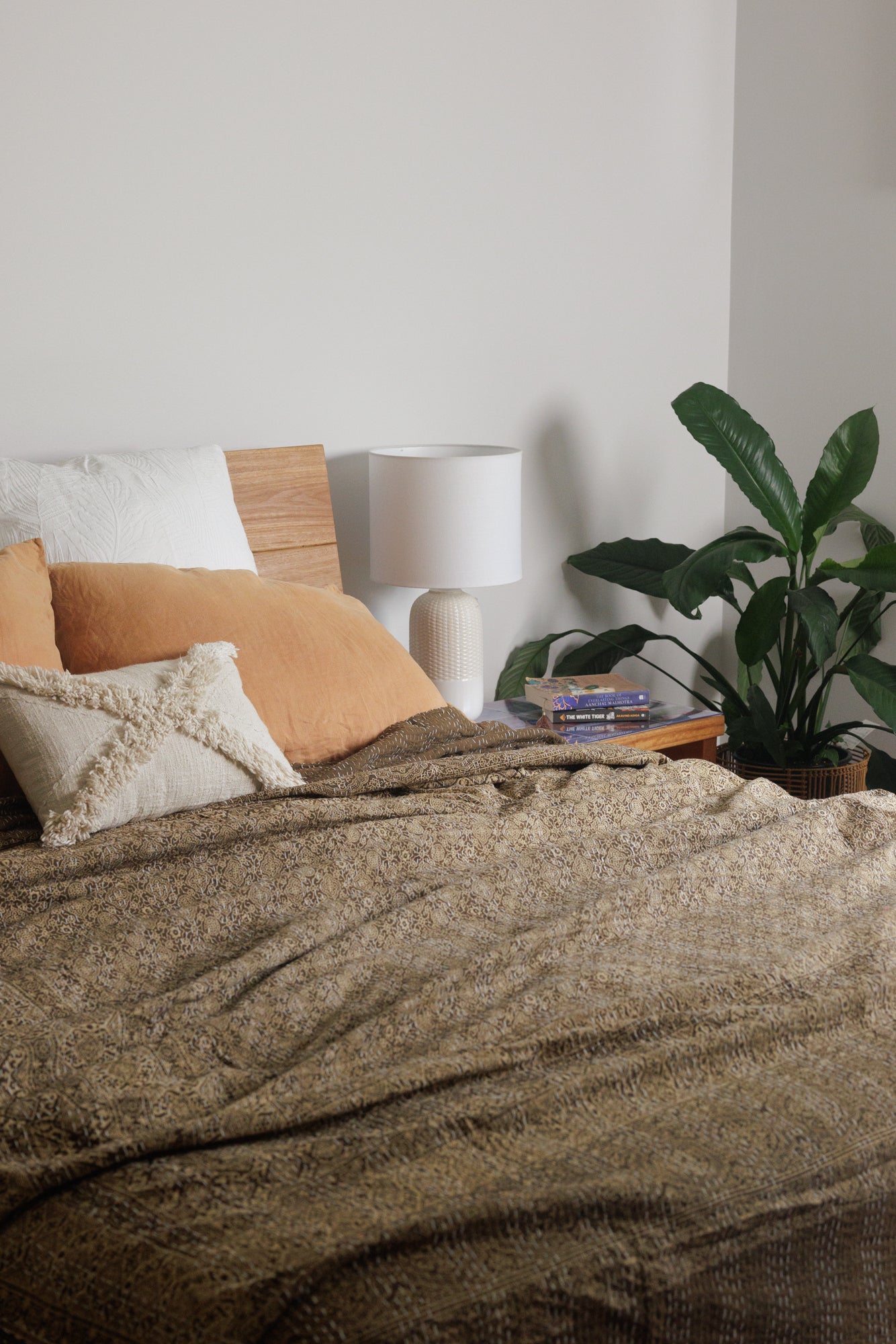 Kantha Quilt Walnut Mosaic