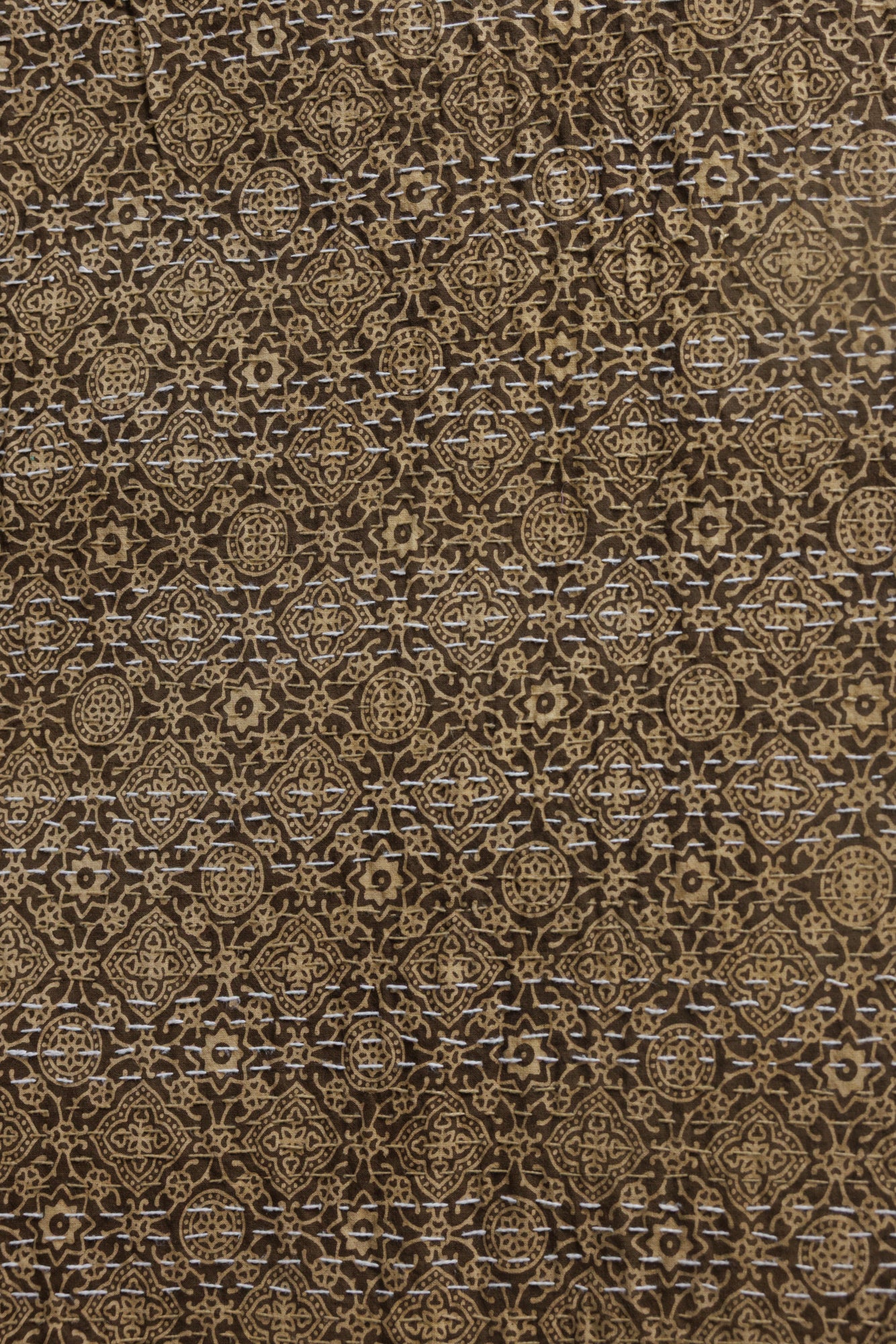 Kantha Quilt Walnut Mosaic