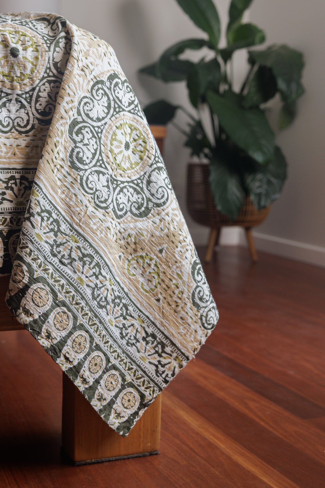 Kantha Quilt Rustic Sunrise
