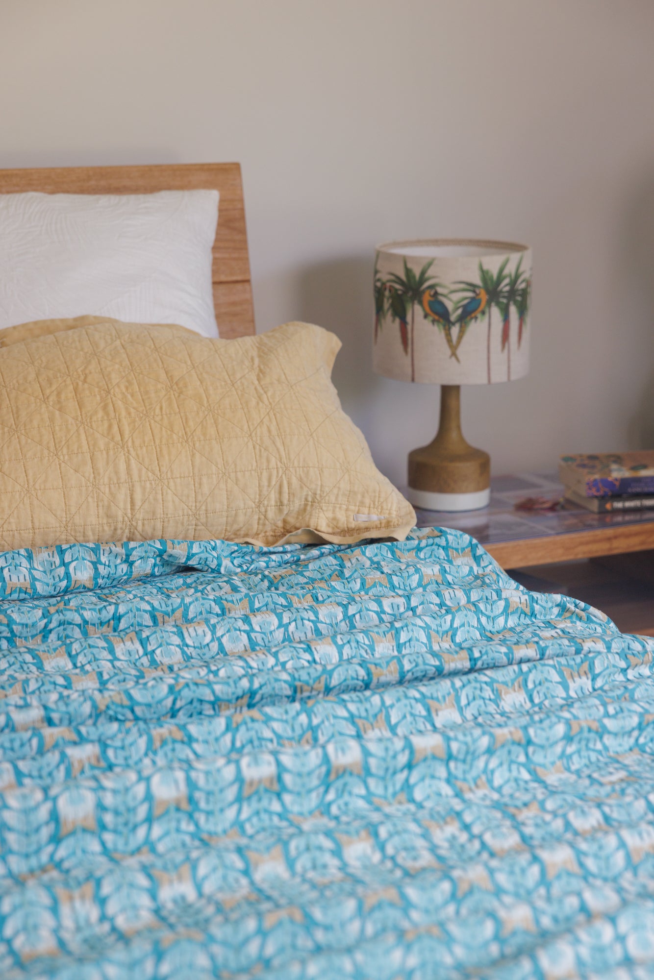 Kantha Quilt Tulipa Turquoise