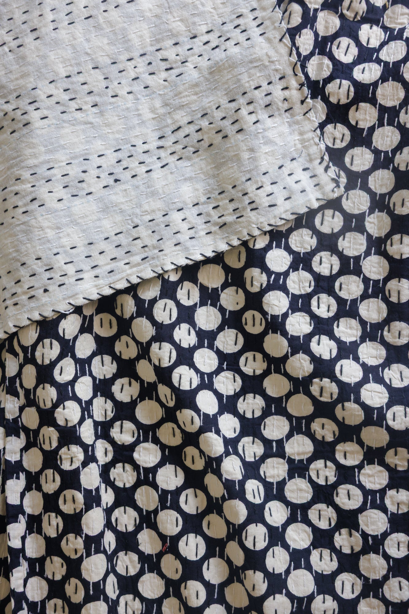 Kantha Quilt B&W Spot