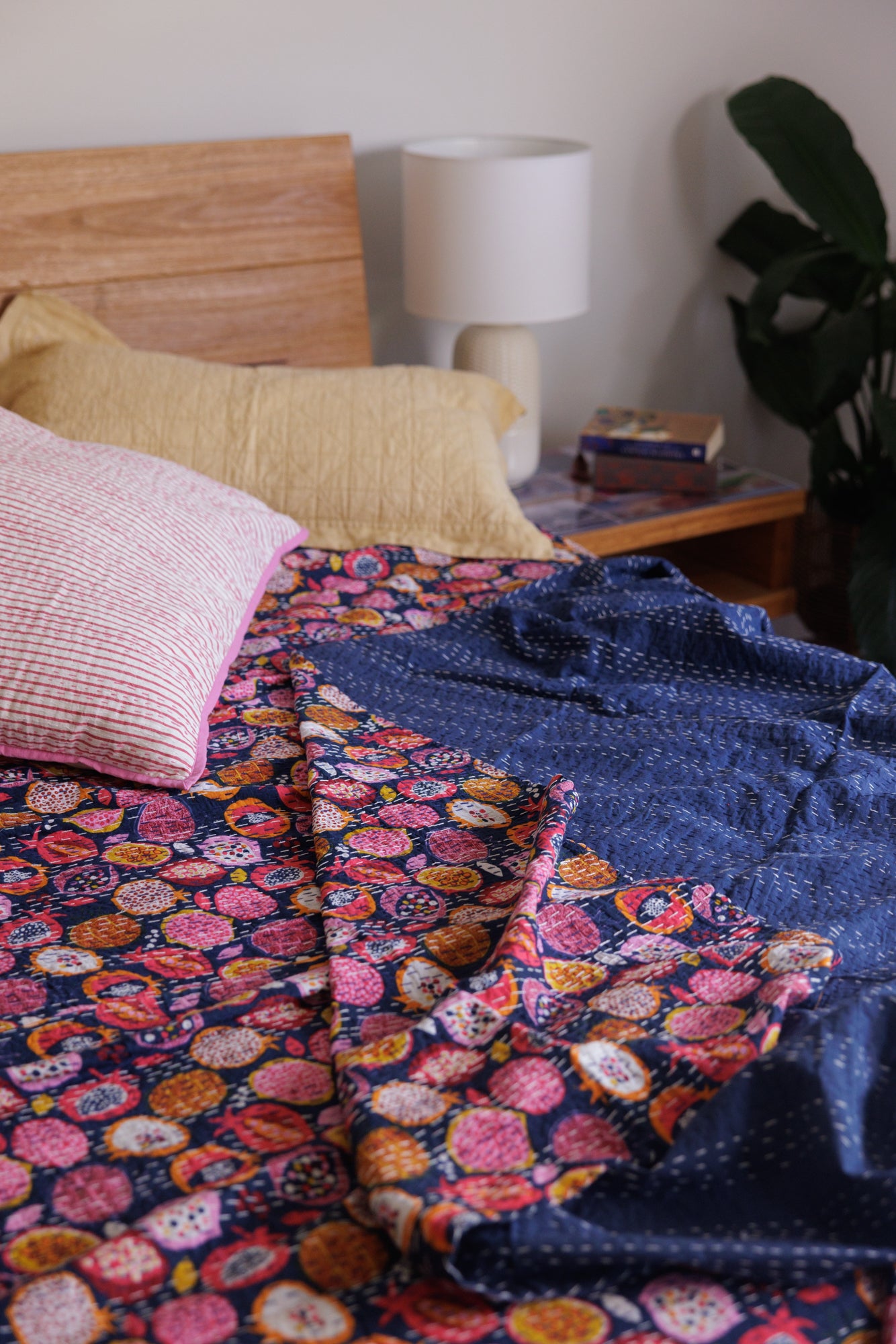 Kantha Quilt Pomengranate