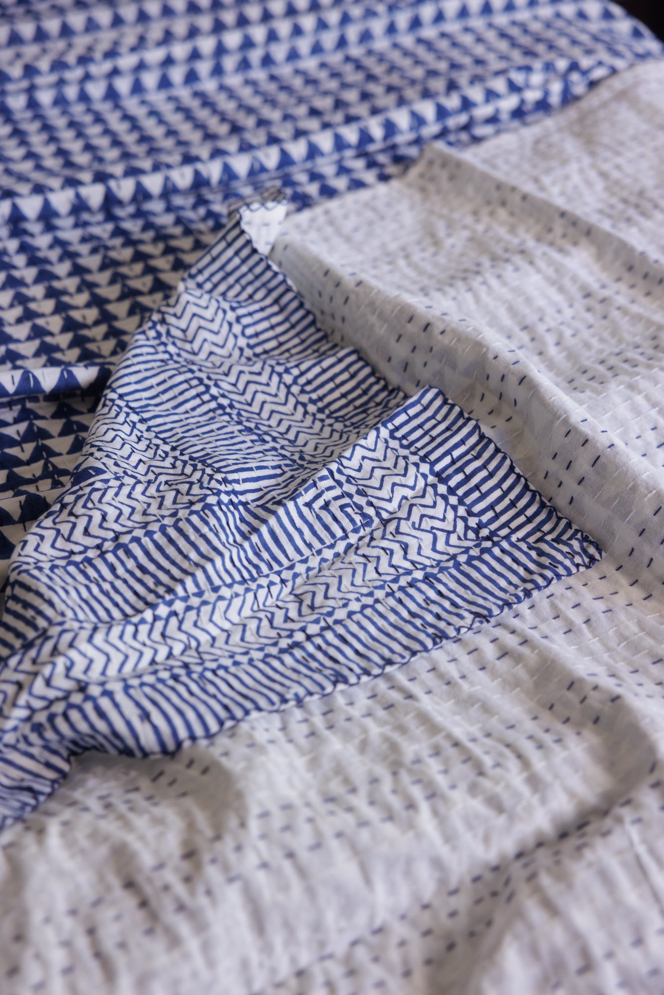 Kantha Quilt Indigo Stencil