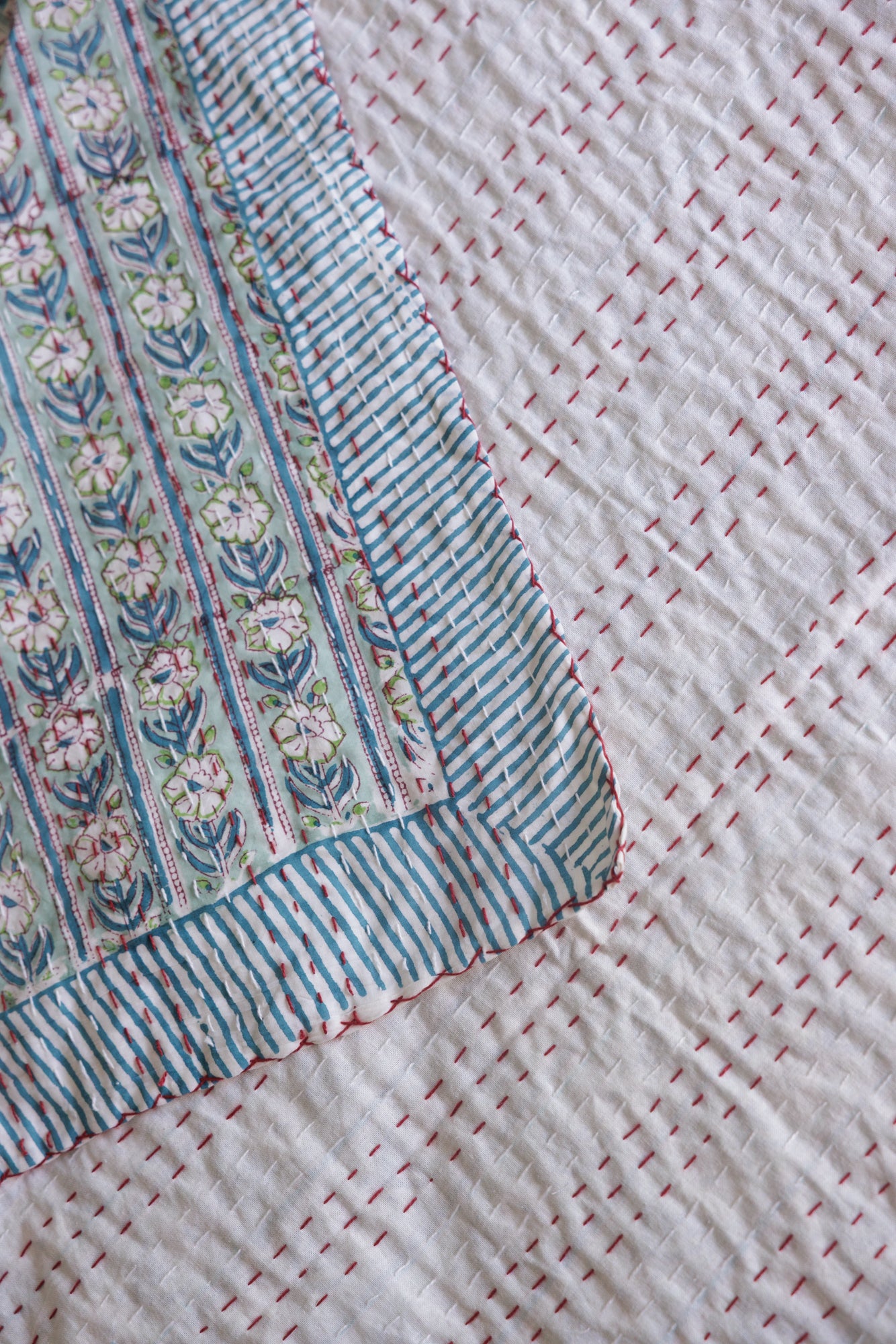 Kantha Quilt Magnolia Fields