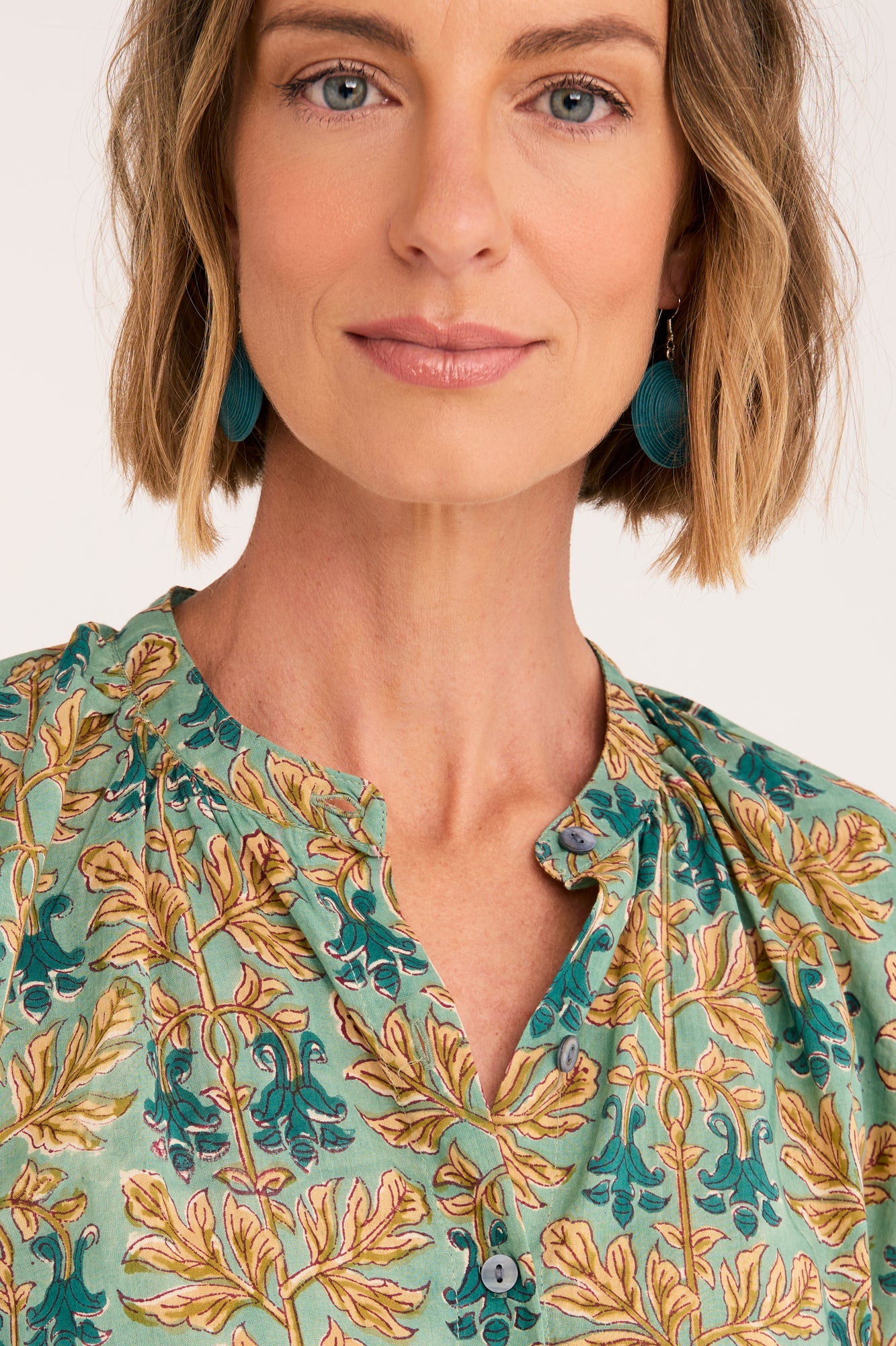 Swirl Earrings Teal