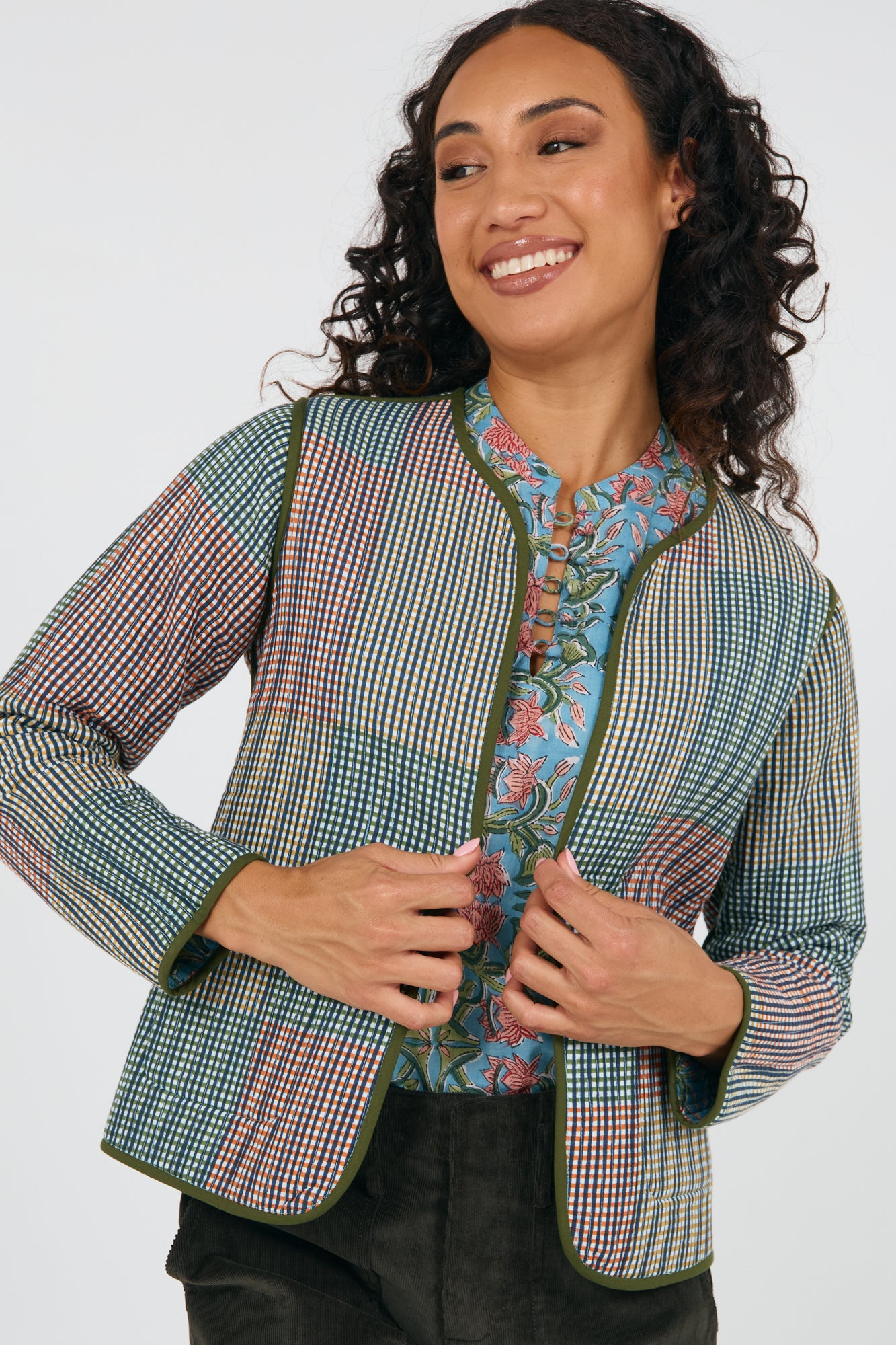Ziggy Jacket Indian Plaid/Lotus