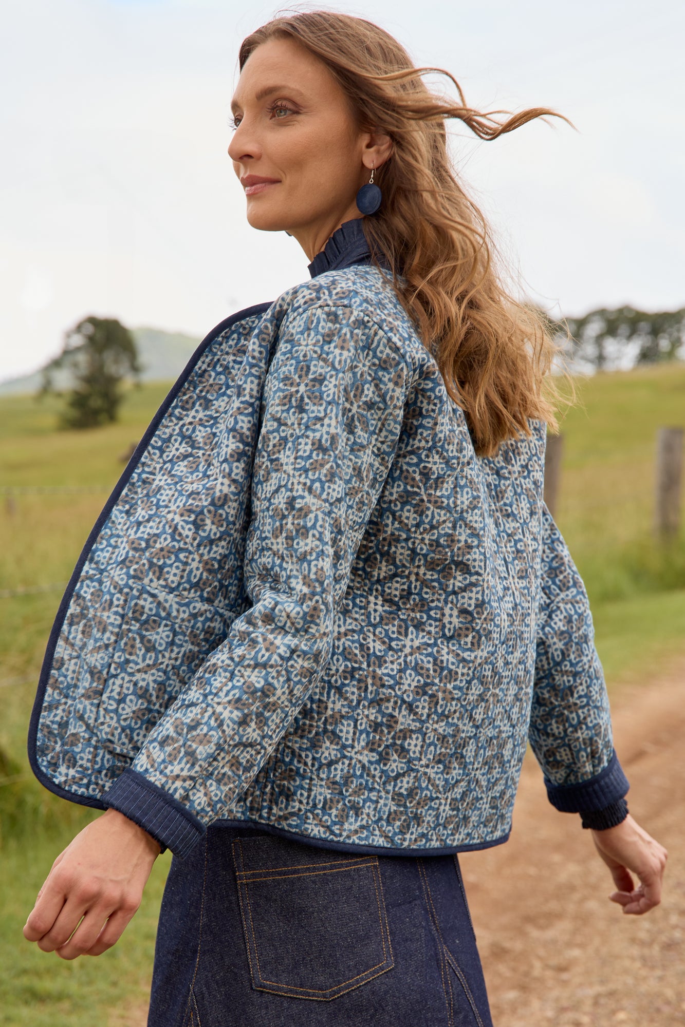 Ziggy Jacket Indigo Mosaic/Denim