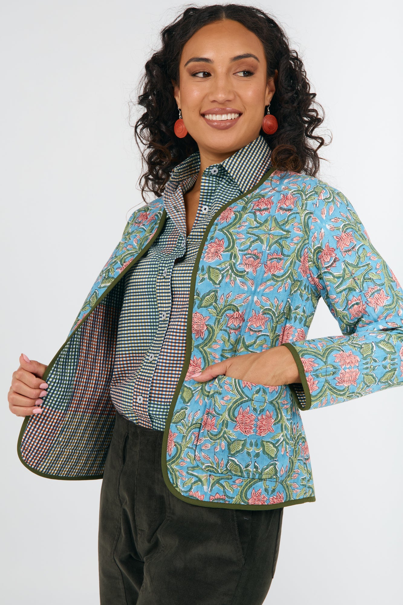 Ziggy Jacket Indian Plaid/Lotus
