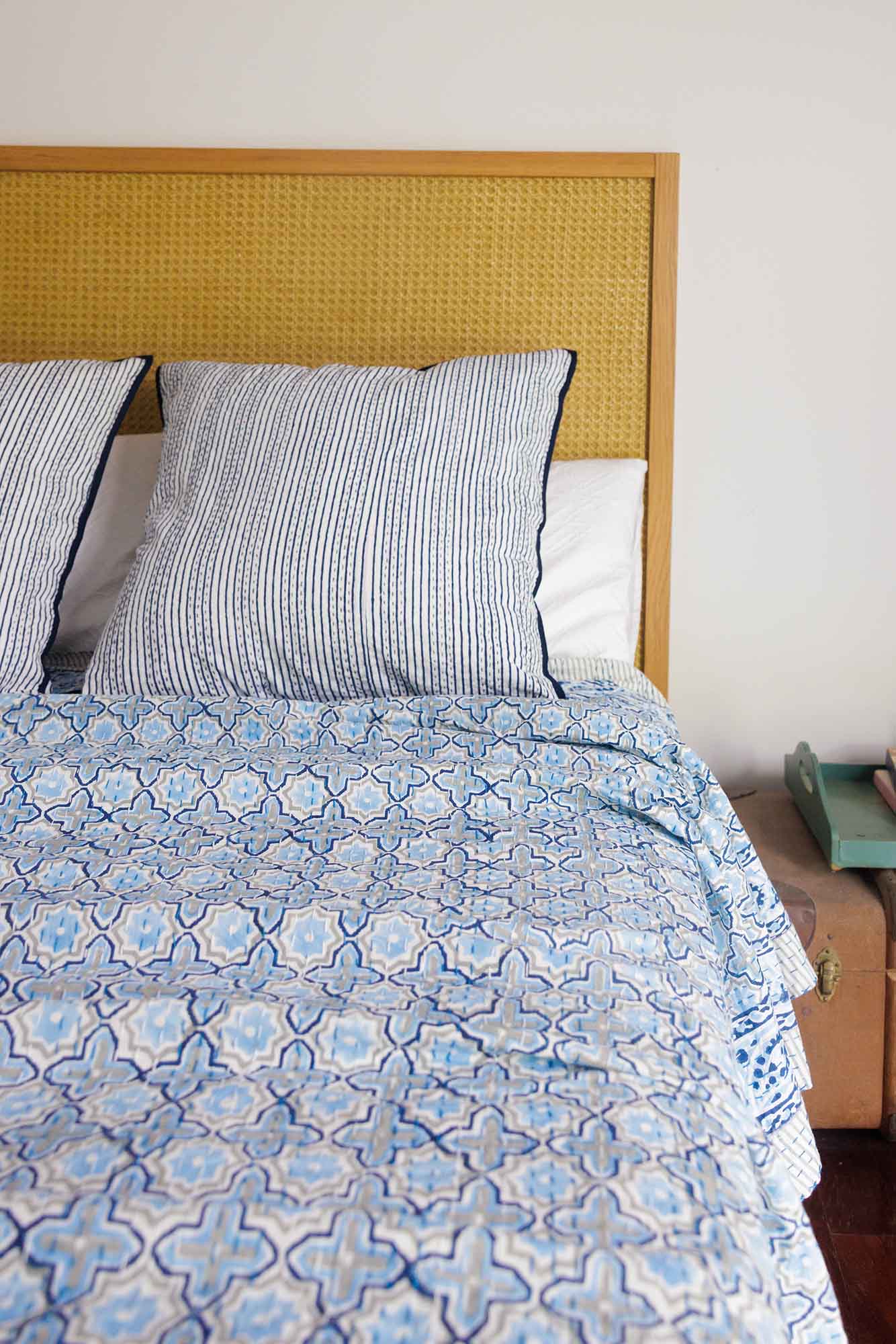 Kantha Quilt Sky Blues