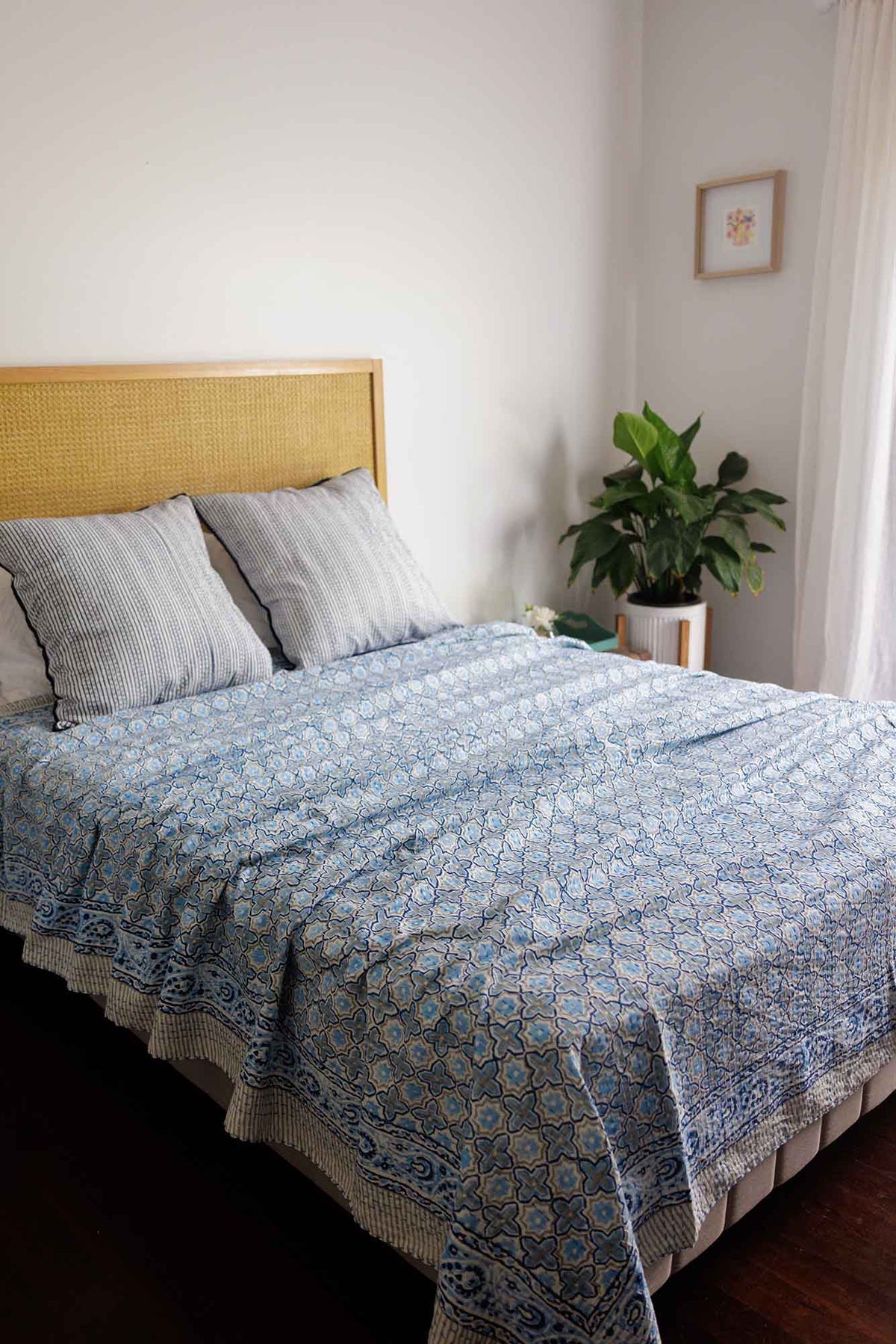Kantha Quilt Sky Blues