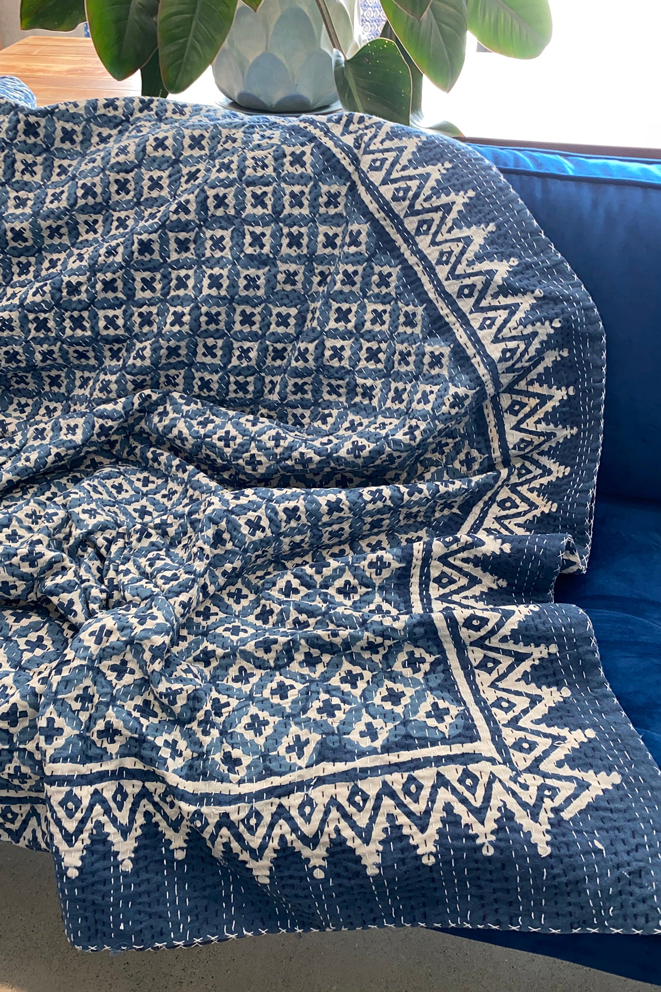 Kantha Quilt Indigo Addition