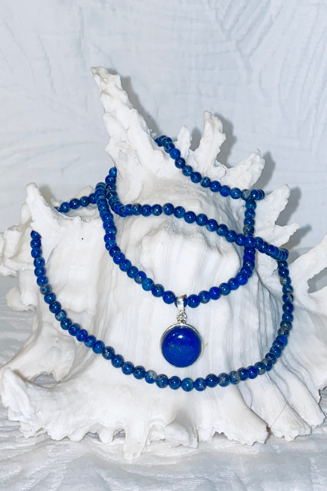 Lapis Lazuli Long Necklace & Pendant