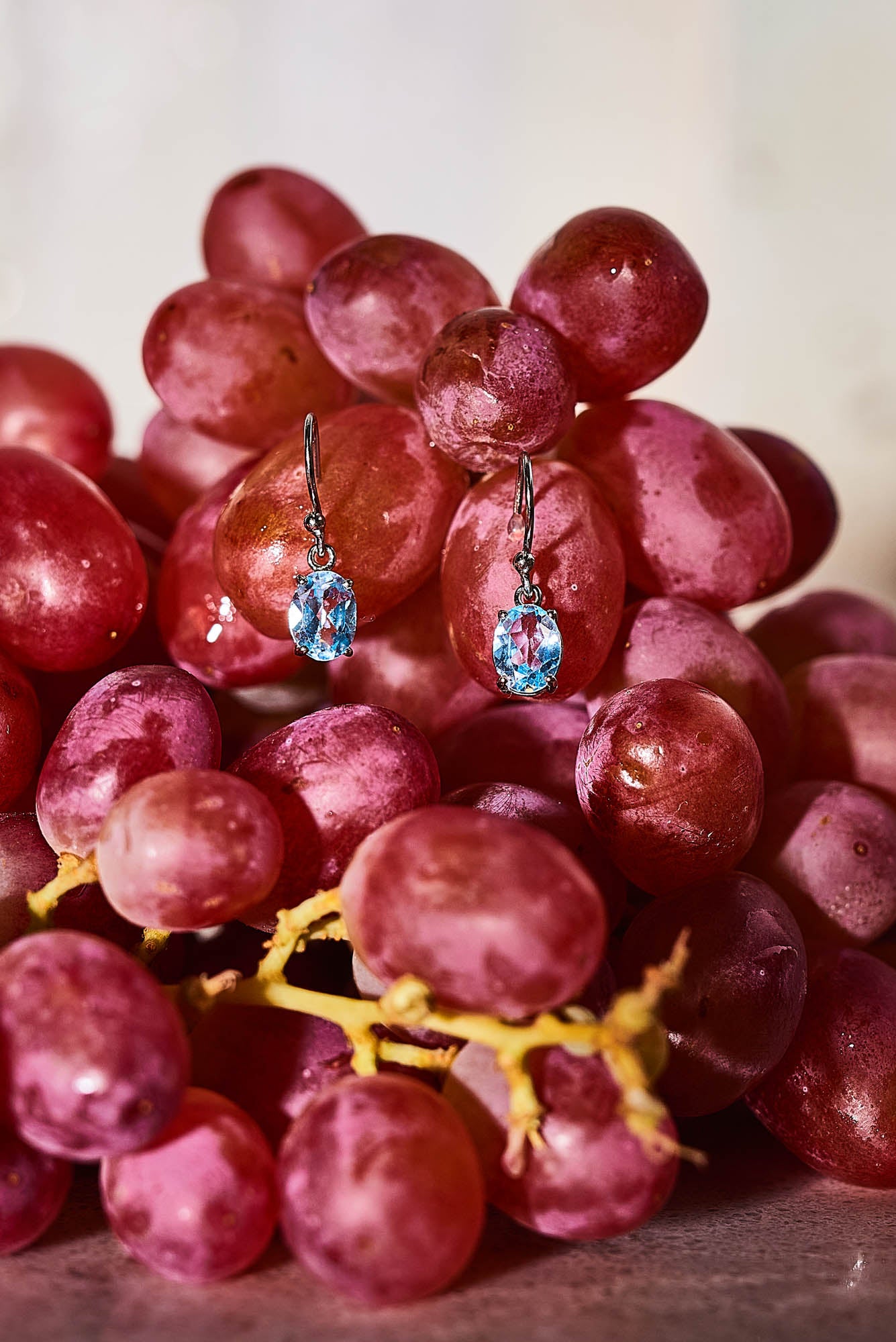 Blue Topaz Silver Drop Earrings